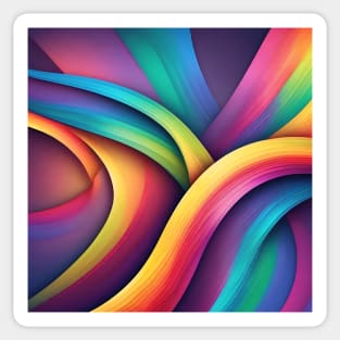 Abstract LGTB curved lines Sticker